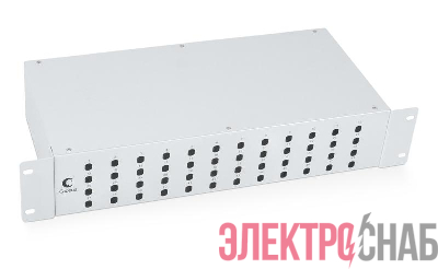 Кросс бокс оптический 19дюйм на 48 ST(FC) со сплайс-кассетой и КДЗС (без пигтейлов и проходных адаптеров) Cabeus 7936c