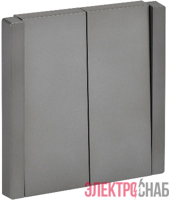 Выключатель 2-кл. СП FORTE&PIANO 10А FP505 сталь IEK FP-V20-0-10-1-K46