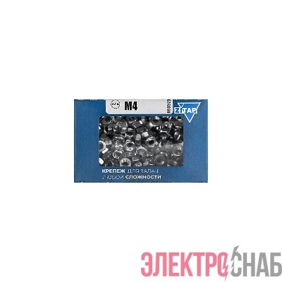 Гайка шестигранная М4 DIN 934 оцинк. (уп.500шт) Tech-Krep/Zitar 105245