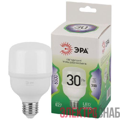 Лампа светодиодная GREEN LINE POWER T70-30W-865-E27 GL 30Вт колокол 6500К свет холод. E27 Эра Б0067061