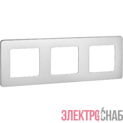 Рамка 3-м СП Inspiria IP20 алюм. IEK 673952