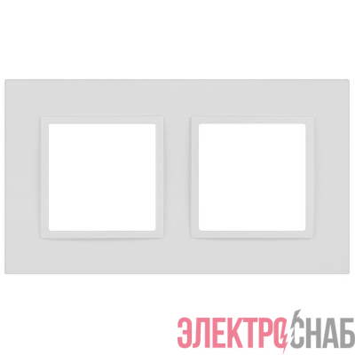 Рамка 2-м Elegance 14-5012-01М Classic для розеток и выключателей матов. бел. Эра Б0065824