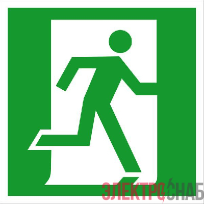 Знак "Выход здесь" (правосторонний) 200х200мм PROxima EKF an-5-02