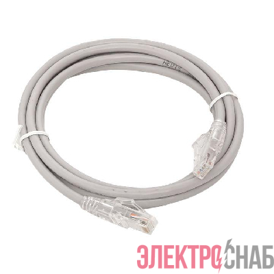 Патч-корд кат.5E UTP неэкранир. PVC сер. 10.0м TERACOM PRO EKF TRP-5EUTP-PVC-10M-GY