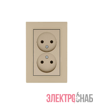 Розетка 2-я Karea RIZZ без заземл. крем Makel 88010017