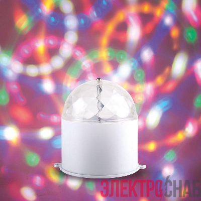 Лампа светодиодная "Диско" 6Вт шар 3LED RGB 230В IP20 в компакт. корпусе Neon-Night 601-252