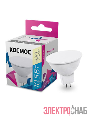 Лампа светодиодная JCDR 10.5Вт 3000К GU5.3 230В КОСМОС LkecLED10.5wJCDRC30