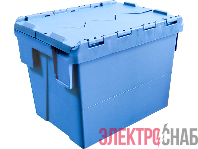 Ящик 400х300х306 сплошной, с крышкой  синий SPKM 4332-1 SPKM 4332-1