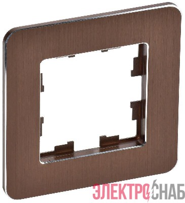 Рамка 1-м BRITE РУ-1-1-Бр метал. коричн. RE AL IEK BR-M12-M-21-K30