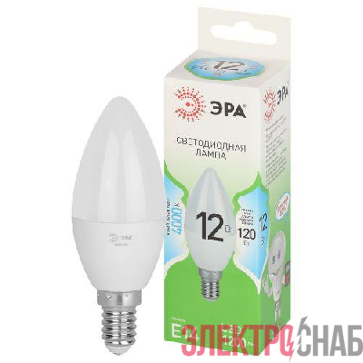 Лампа светодиодная GREEN LINE B35-12W-840-E14 GL 12Вт свеча 4000К яркий свет бел. E14 Эра Б0067140