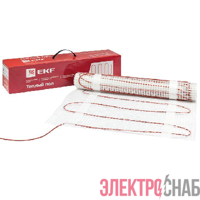Комплект "Теплый пол" (мат) двухжил. 600Вт 4кв.м "Уют" PROxima EKF nm2-600-4