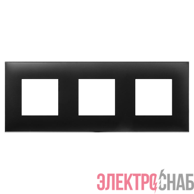 Рамка 3-м 6мод. Avanti "Черный матовый" DKC 4412906
