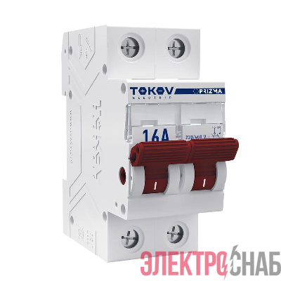 Выключатель нагрузки модульный 2п 16А PRIZMA TOKOV Electric TKE-PZ60-MDSI-2-16