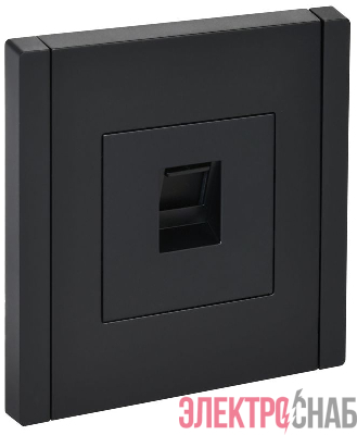 Розетка компьютерная RJ45 кат.5E FORTE&PIANO FP132 черн. IEK FP-K10-1-K02