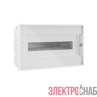 Щиток встраиваемый Фрейм (FRAME) ЩРв-п-18 18мод. с прозр. дверцей с 2 шинами PEN на 8 и 10 отверст. бел. DKC F18B1WT