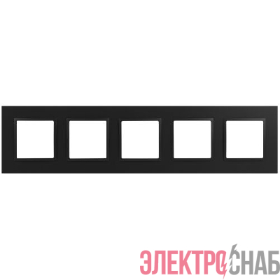 Рамка 5-м Elegance 14-5015-05 Classic для розеток и выключателей антрацит Эра Б0060595