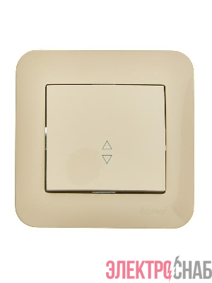 Переключатель проходной 1-кл. 1п СП ASTI 10А IP20 в сборе крем. LEZARD 7081-0303-105