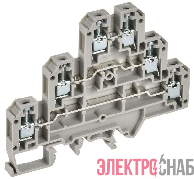 Колодка клеммная CTS-ML 3 ур. 2.5кв.мм сер. IEK YCT13-00-3-K03-002
