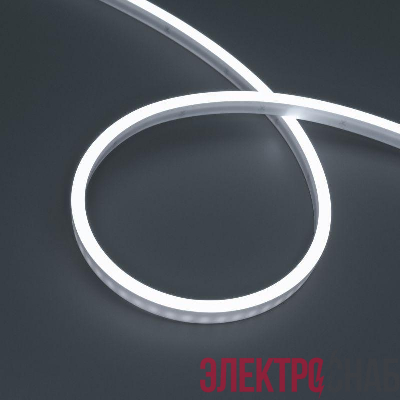 Лента светодиодная WAVE-SIDE-PU-A120-06x12mm 24В White 5700К 8Вт/м IP68 wire x1 вывод боков. герметичная (уп.3м) Arlight 052578