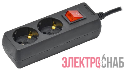 Удлинитель 2х5м с заземл. 16А IP20 У02К 250В ПВС 3х1 черн. IEK WYP10-16-02-05-ZK-K02