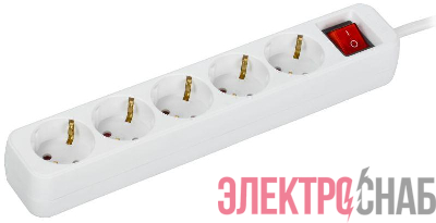 Удлинитель 5х3м 16А У05К ПВС 3х1.5 бел. UMA IEK UM-YP10-16-05-03-ZK-K01