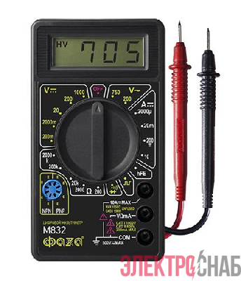 Мультиметр цифровой M832 ФАZА 5000414