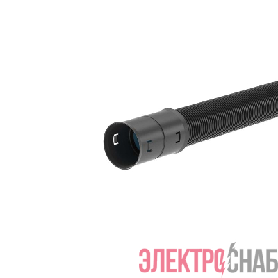 Труба гофрированная двустенная ПНД жесткая d110мм с муфтой для кабельной канализации SN14 750Н черн. (уп.6м) DKC 160911A
