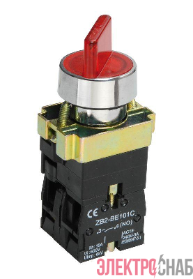 Переключатель LAY5-BK2465 на 2 полож. 1НО+1НЗ красн. KARAT IEK BSW90-BK-2-K04