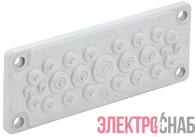 Ввод кабельный мембранный 25 отверстий d5-26мм IP65 сер. TITAN IEK TI-00D-MC-025-65