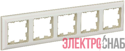 Рамка 5-м BRITE РУ-5-Бр беж./жемчуж. IEK BR-M52-12-1-K10
