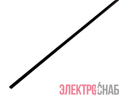Трубка термоусадочная 2.0/1.0 (уп.200м) черн. Rexant 49-0206