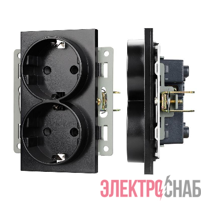 Механизм электрической розетки SCT-MEUD-PL-BK (250В 16А) Arlight 043765