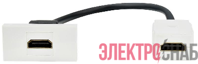 Розетка 1мод. HDMI M/M РКМ-10-00-П бел. PRIMER IEK PR-KK40D-RH-0-1-K01
