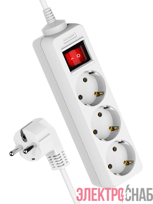 Удлинитель 3х5м с заземл. 16А IP20 ПВС 3х1.5 с выключателем КОСМОС YKsm5m-3g-Z-V(K)