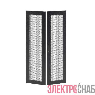 Дверь двустворчатая для IT-CQE 2200х800 перфорир. RAL9005 DKC RBITCPMD2280
