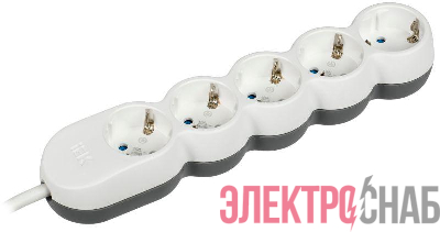 Удлинитель 5х3м с заземл. 16А IP20 Uno У05 2P+PE 250В 3х1.5 IEK WYP53-16-05-03-Z