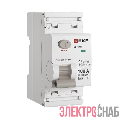 Выключатель дифференциального тока 2п 100А 300мА тип AC 6кА ВД-100N электромех. PROxima EKF E1026M100300