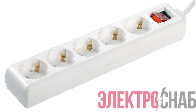 Удлинитель 5х3м с заземл. 16А IP20 У05К 2P+PE 250В 3х1 с выкл. IEK WYP10-16-05-03-ZK-N