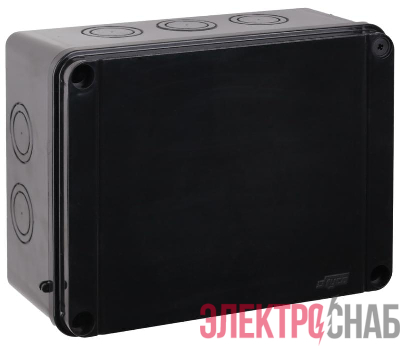 Коробка Тусо распаячная для ОП 300х220х120мм без гермовводов УХЛ1 IP67 черн. Ruvinil 67068Ч