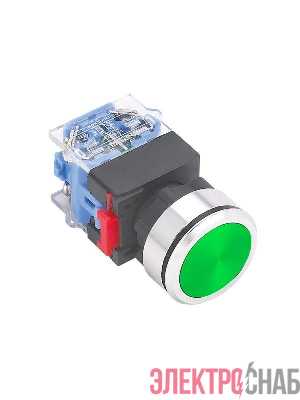 Выключатель кнопочный ВК30-10/G/P 1НО цилиндр d30мм IP65 зел. Электротехник ET859208