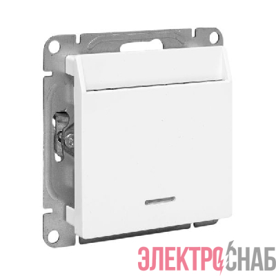 Выключатель карточный Эпика с подсветкой механизм бел. EKF UP1-SWW-card