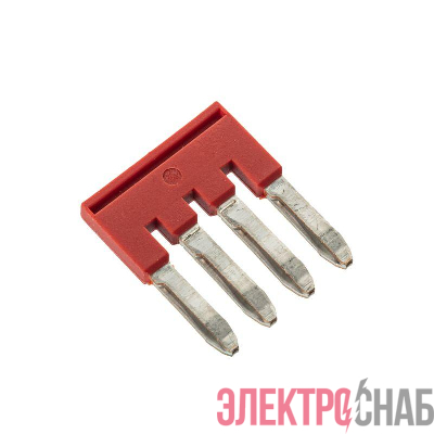 Перемычка вставная для клемм на 4 кв.мм 4-х полюсная (уп.100шт) DKC SBF-4-6