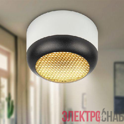 Светильник OL56 под лампу GX53 WH/BK IP20 настенно-потолочный спот бел./черн. ЭРА Б0061881