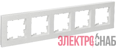 Рамка 5-м BRITE РУ-5-Бр бел. рифленый IEK BR-M52-51-K01