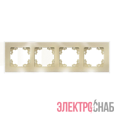 Рамка 4-м Афина стеклянная зол. UNIVersal 2293