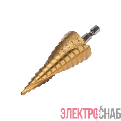 Сверло ступенчатое по металлу ТИТАН 4.0-30.0мм Kranz KR-12-6612