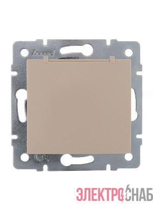 Розетка 1-м СП Karina с заземл. с крышкой термопласт механизм крем. LEZARD 707-0388-123B