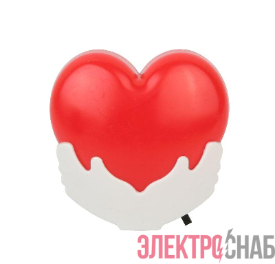 Светильник светодиодный NL-246 "Сердце" 220В ночник с выкл. красный Camelion 14266