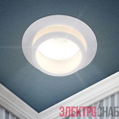 Светильник встраиваемый алюм. KL89 WH MR16/GU5.3 бел. Эра Б0054356