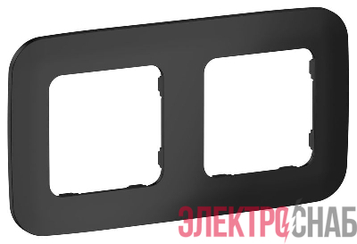Рамка 2-м СП FLITE РУ-2-А-ФлЧ черн. IEK FI-M22-31-20-K02